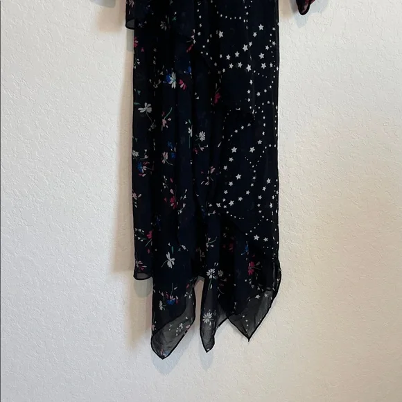 Maje Rayema Handkerchief Hem Printed Maxi Dress - Picture 4 of 9